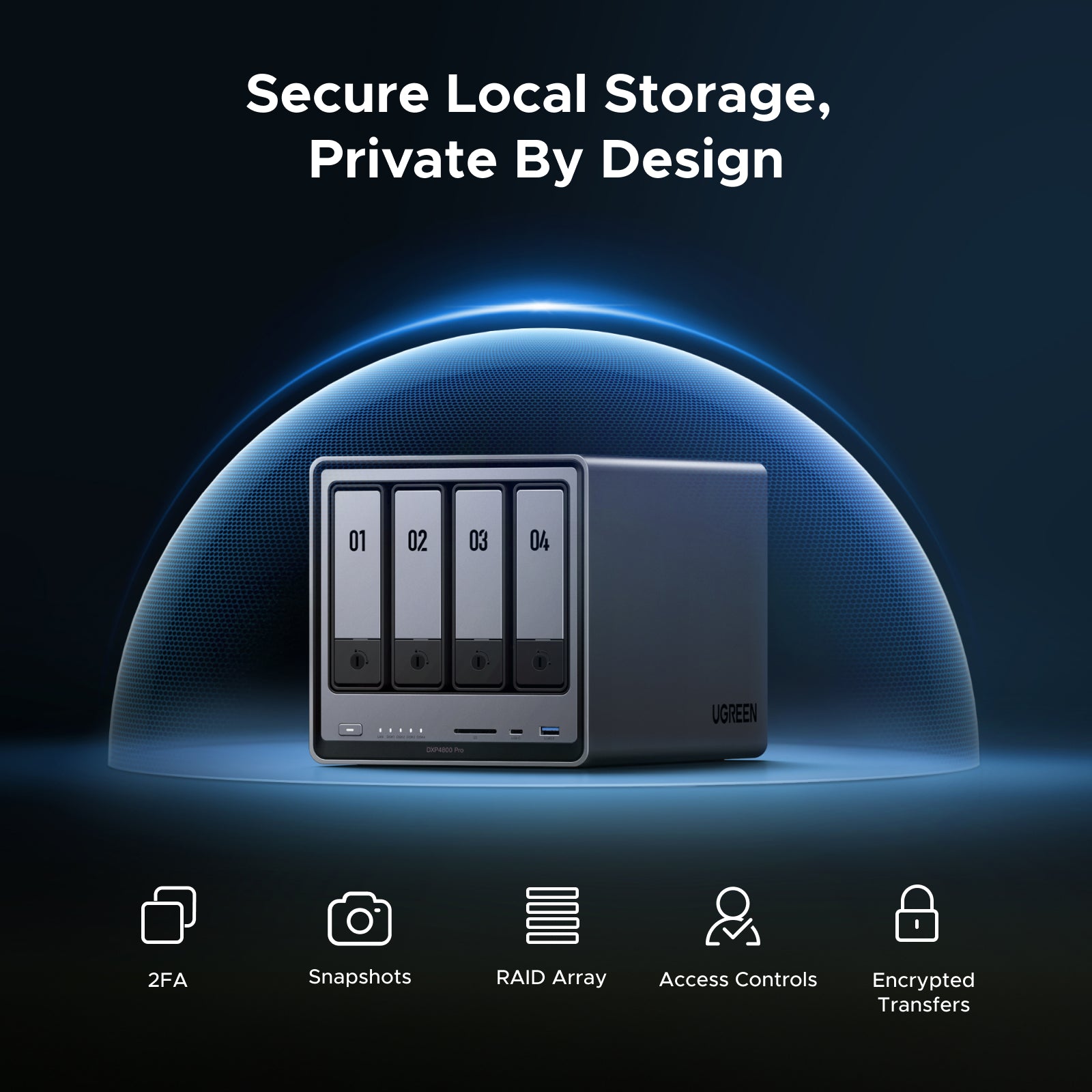 UGREEN NASync DXP4800 Pro | 4-Bay NAS | Up to 144TB